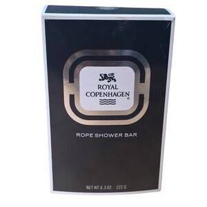 Royal Copenhagen Rope Shower Bar Mens Soap on a Rope 6.3 oz 222g New in Box
